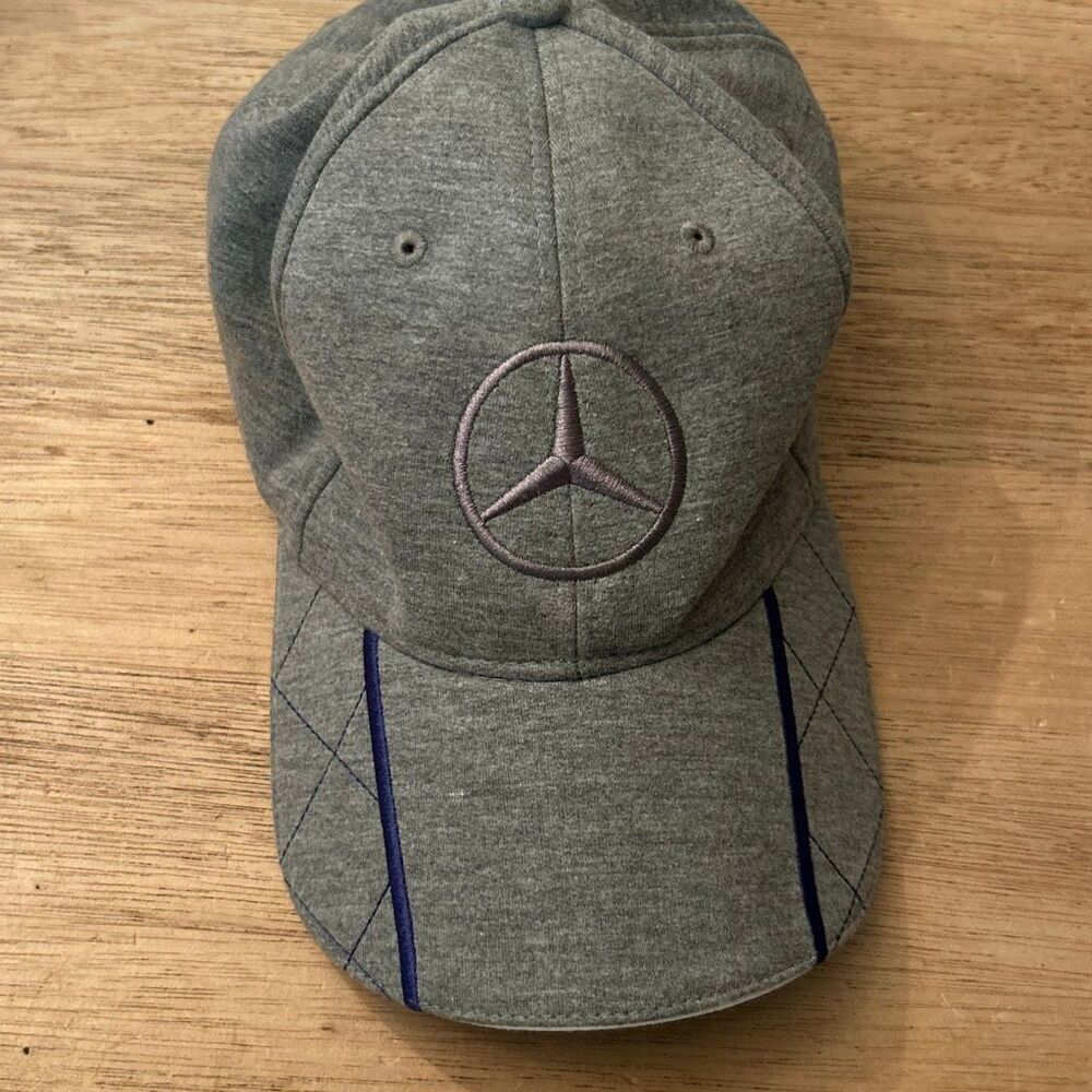 Mercedes gray embroidered detail heritage  baseball cap